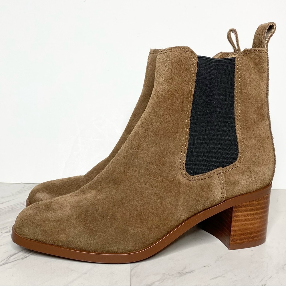 Steve Madden Rhiannon Cognac Suede Chelsea Bootie 7 1/2 M